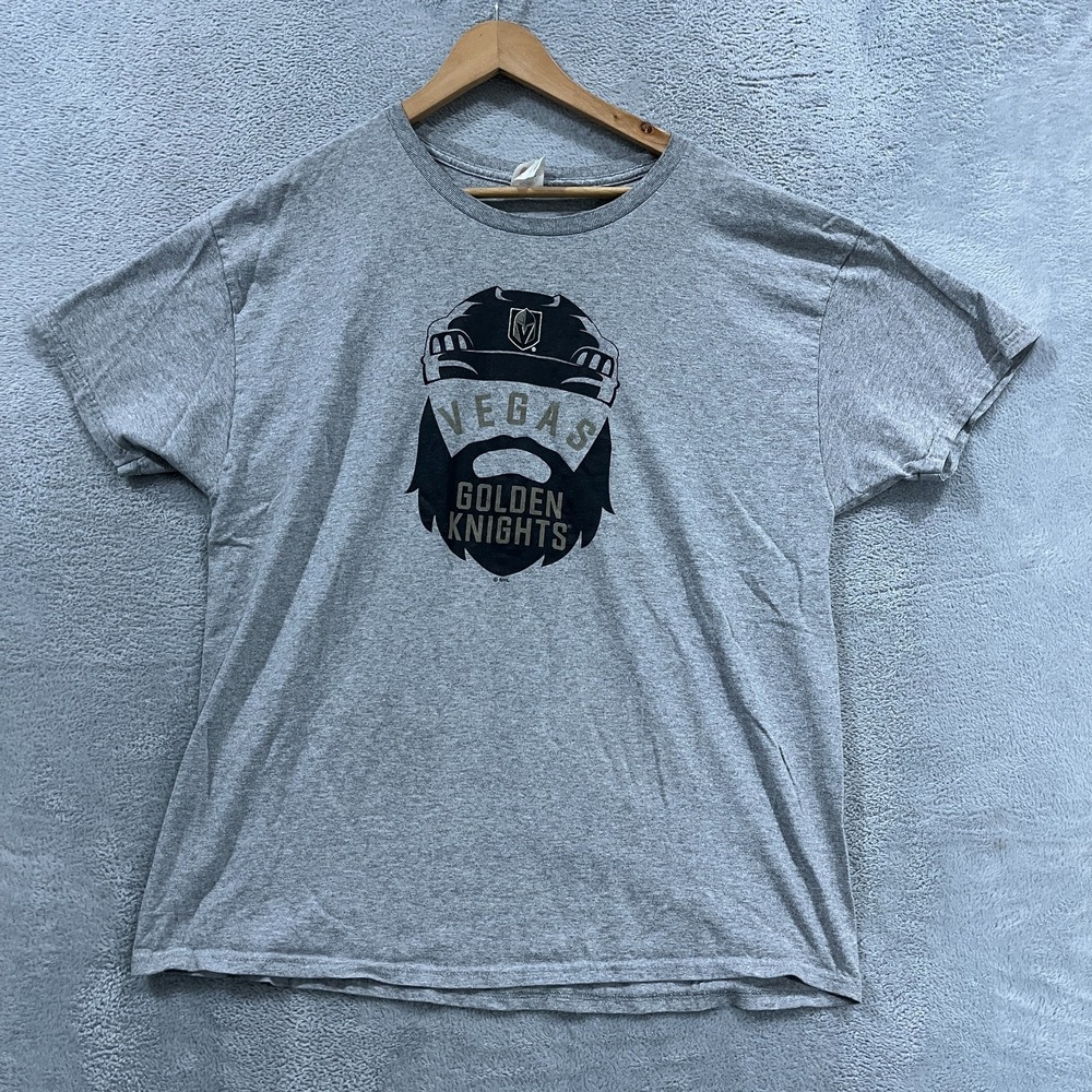 Vegas Golden Knights T-Shirt Mens XL Gray Hanes NHL Hockey Sports Summer Tee
